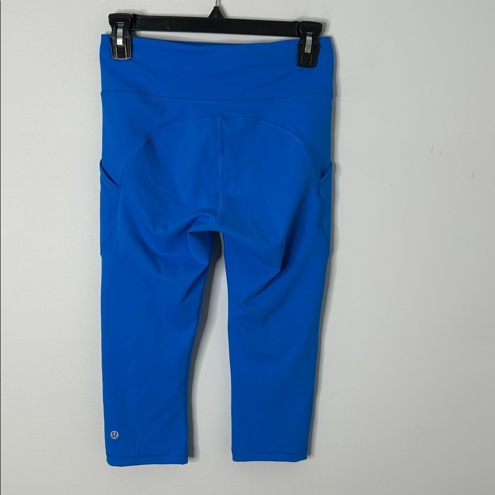 Lululemon Invigorate High Rise Poolside Blue Crop 17” Leggings - Picture 4 of 9